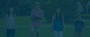 Four teen braces patients playing football